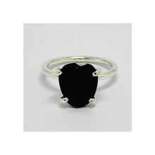 Load image into Gallery viewer, Black Spinel Rose Cut Ring