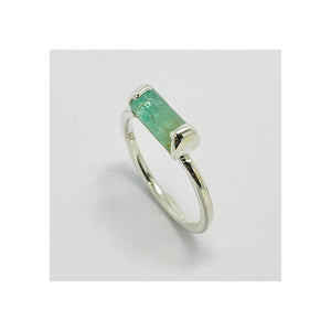 Rough Cut Emerald Ring