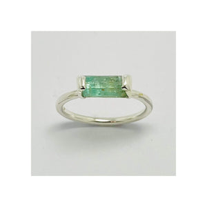 Rough Cut Emerald Ring
