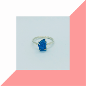 Neon Blue Apatite Ring