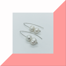 Load image into Gallery viewer, Double Pearl Earrings